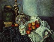 Paul Cezanne stilleben med krukor och frukt Sweden oil painting reproduction
